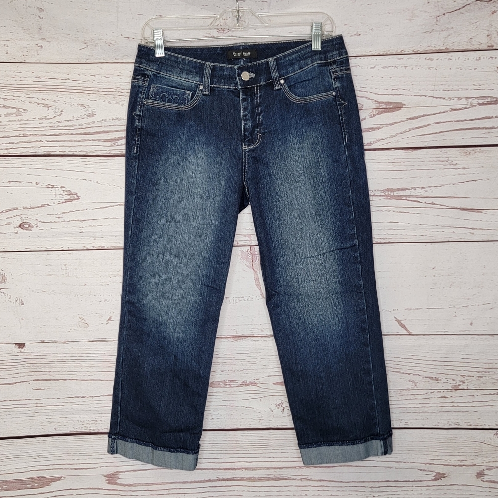 White House Black Market Crop Leg Dark Wash Jeans